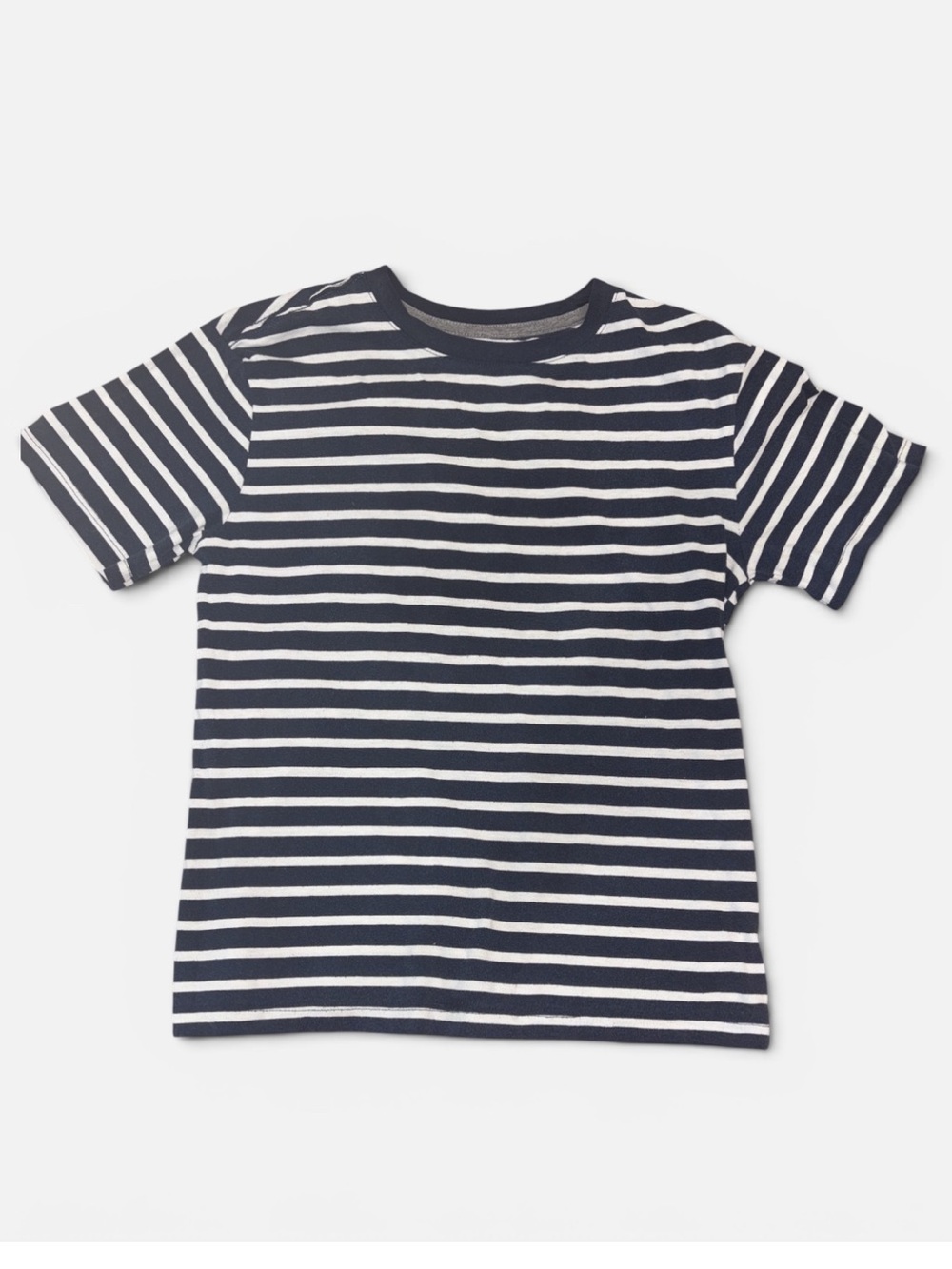 Old Navy Kids L Navy and White Striped Short Sleeve Tee